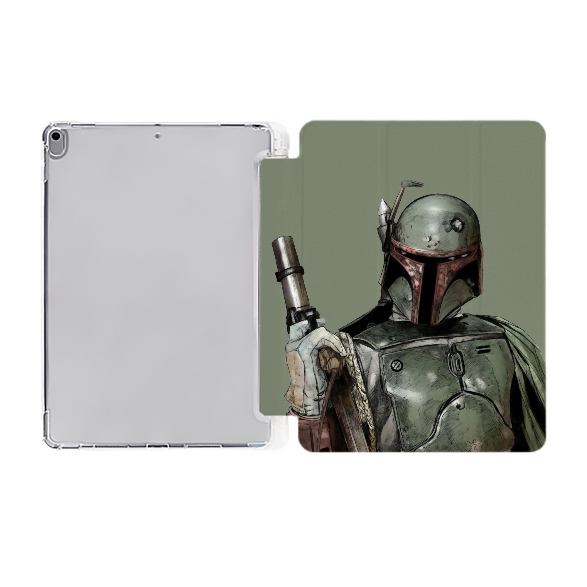（画像用） スター・ウォーズ Star Wars IPad ケース ペン収納付き 三つ折りスタンド PUレザー×シリコン 対応機種9.5/10.5/10.9インチ